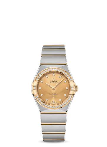 Omega Constellation Manhattan 28 Quartz Stainless Steel / Yellow Gold / Champagne-Diamond / Diamond